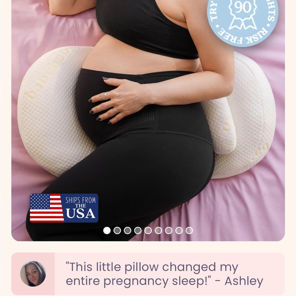 Maternity Support Pregnancy Pillow - White